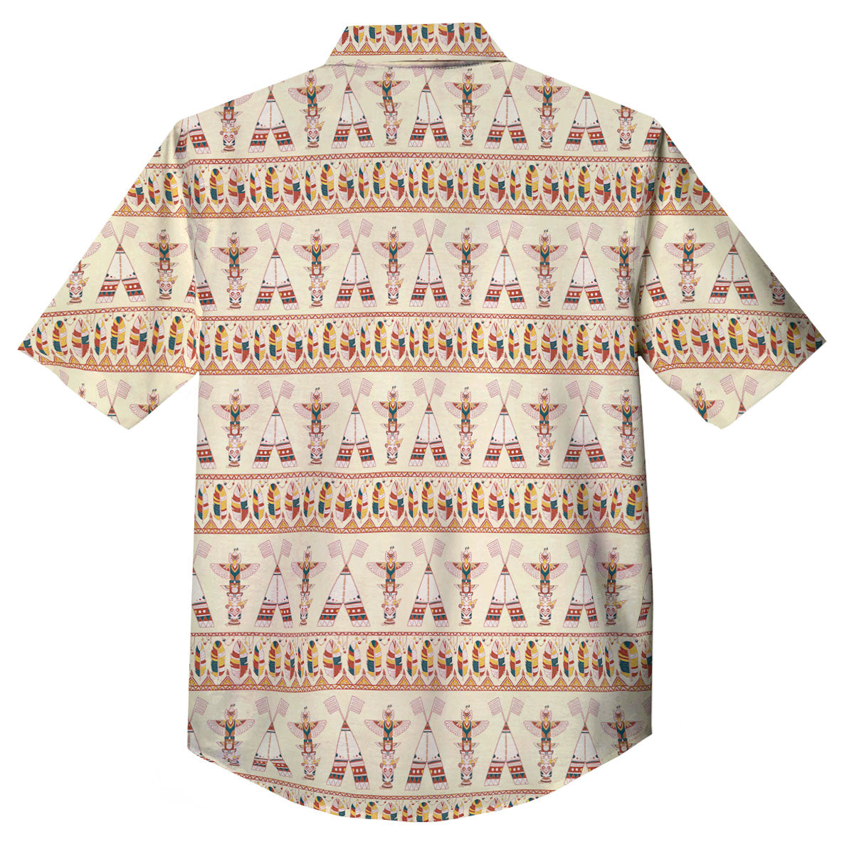 Eagle Totem Native American Print Button Up Shirt-grizzshop