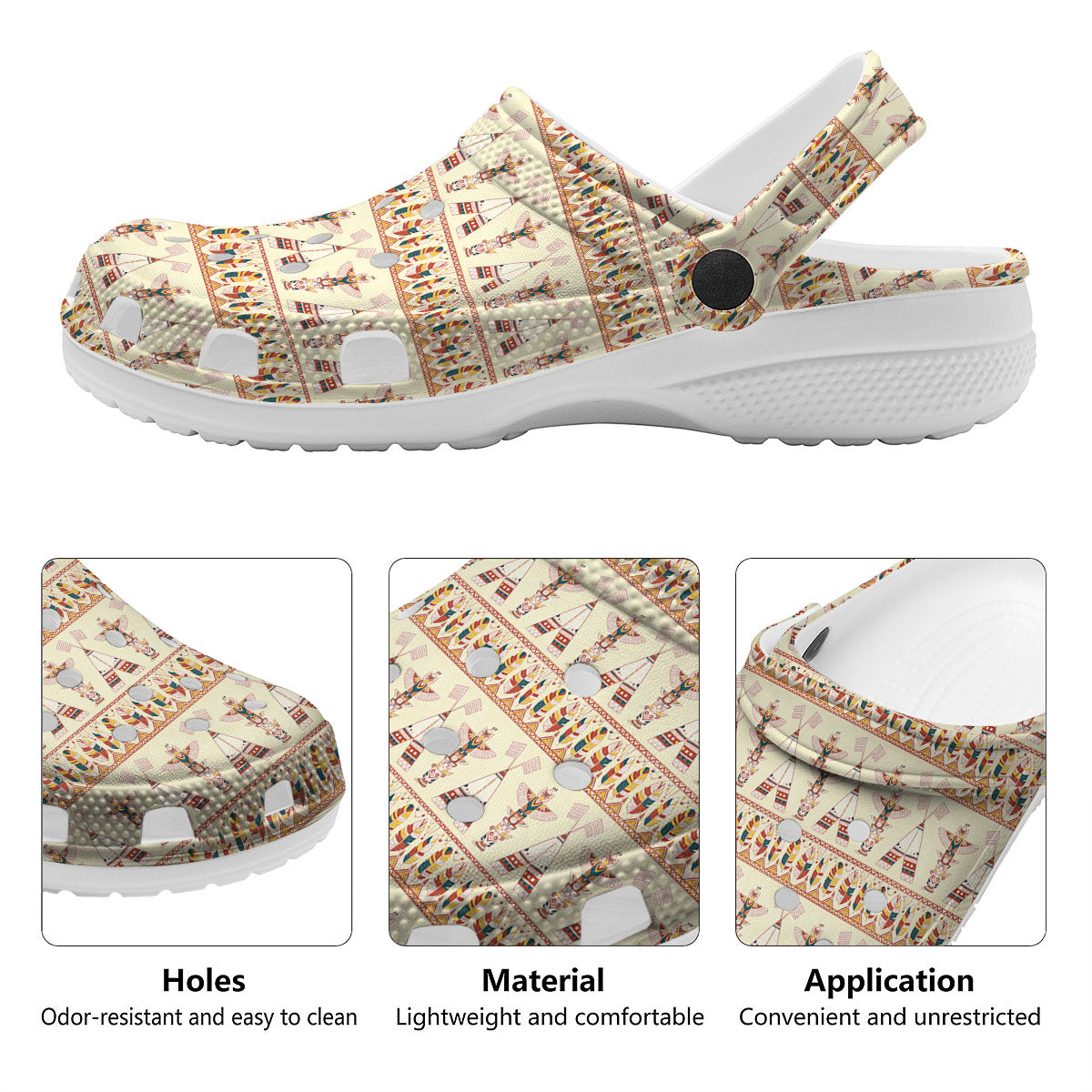 Eagle Totem Native American Print Clog-grizzshop