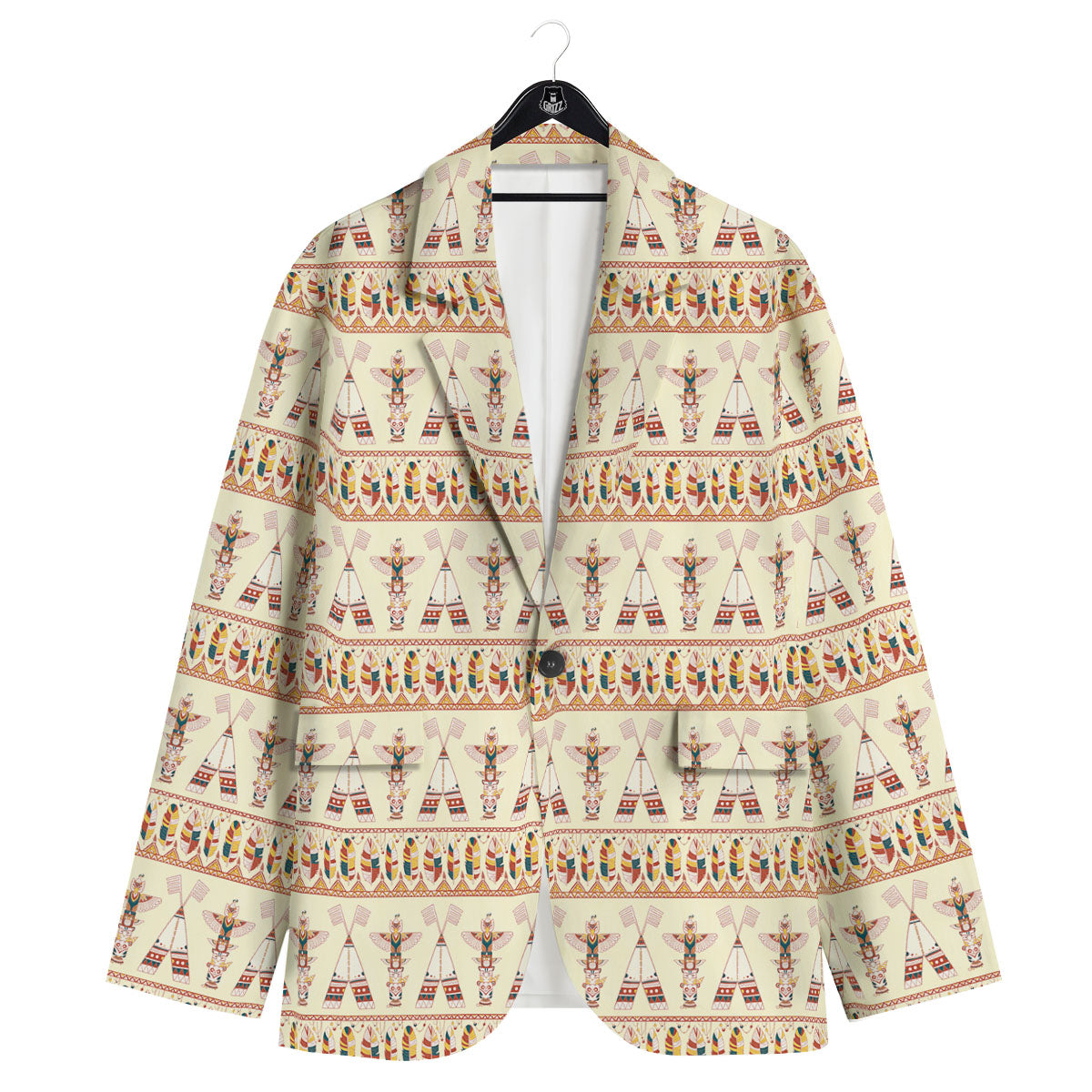 Eagle Totem Native American Print Men's Sport Coat-grizzshop