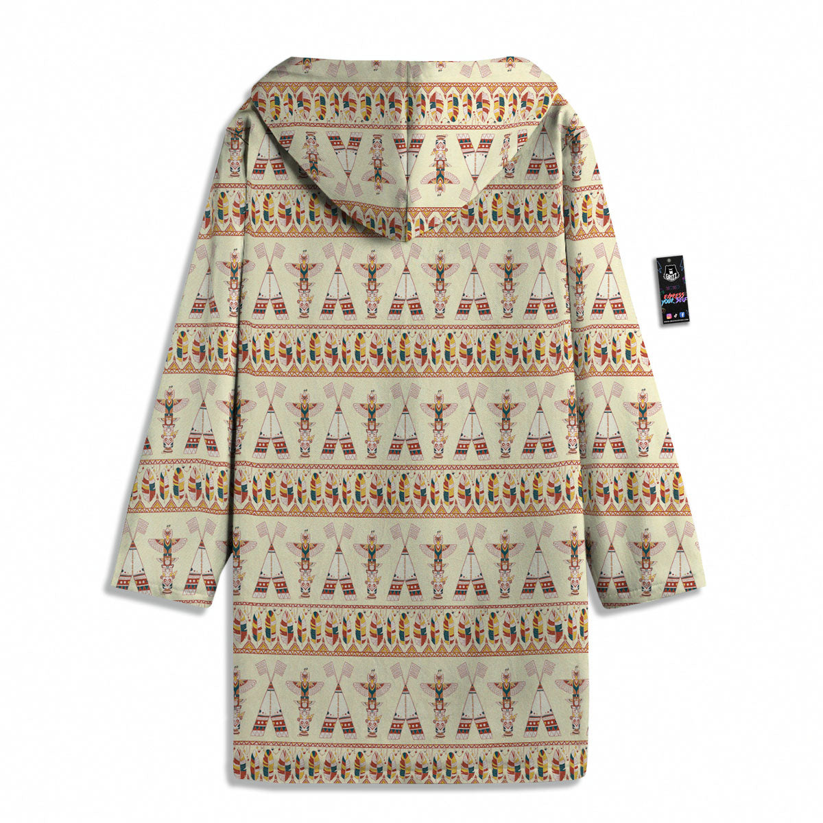 Eagle Totem Native American Print Men's Windbreaker Jacket-grizzshop