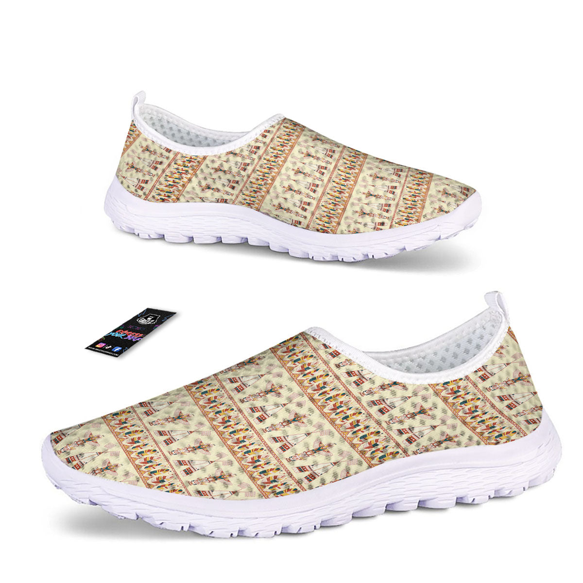 Eagle Totem Native American Print Nurse Shoes-grizzshop