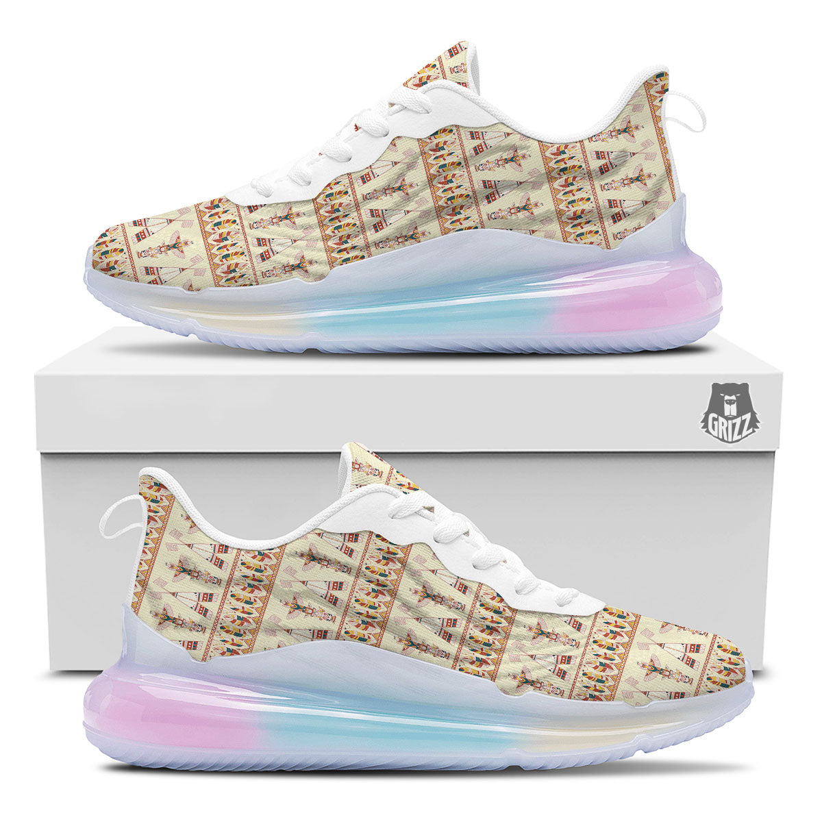 Eagle Totem Native American Print Running Sneakers-grizzshop