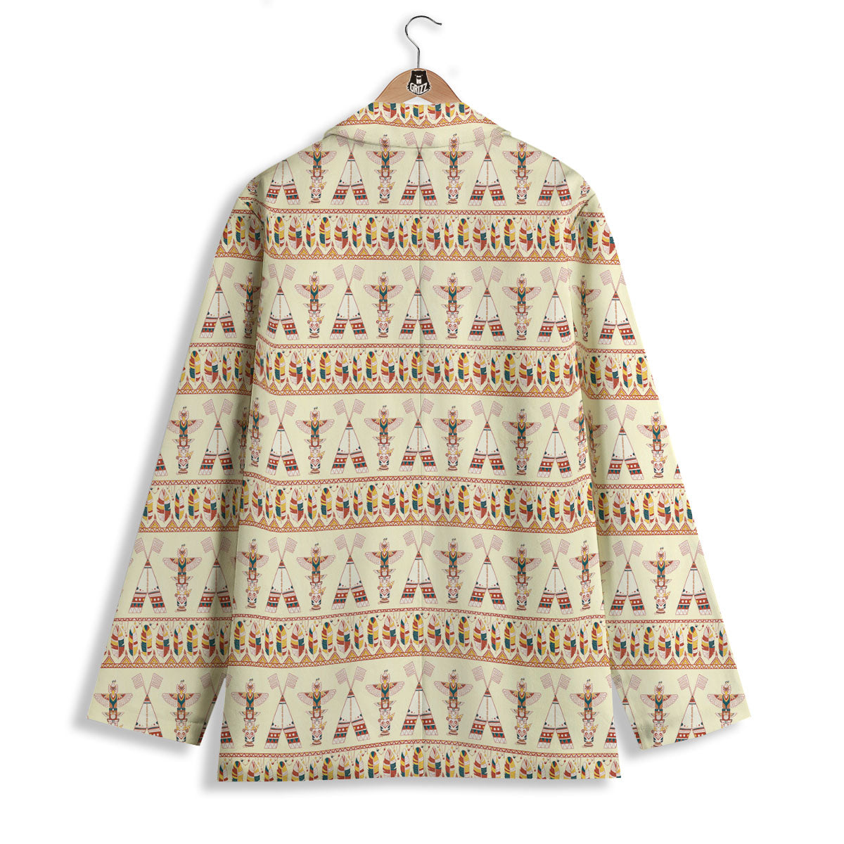 Eagle Totem Native American Print Women's Blazer-grizzshop