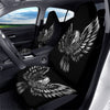 Eagle White And Black Print Car Seat Covers-grizzshop