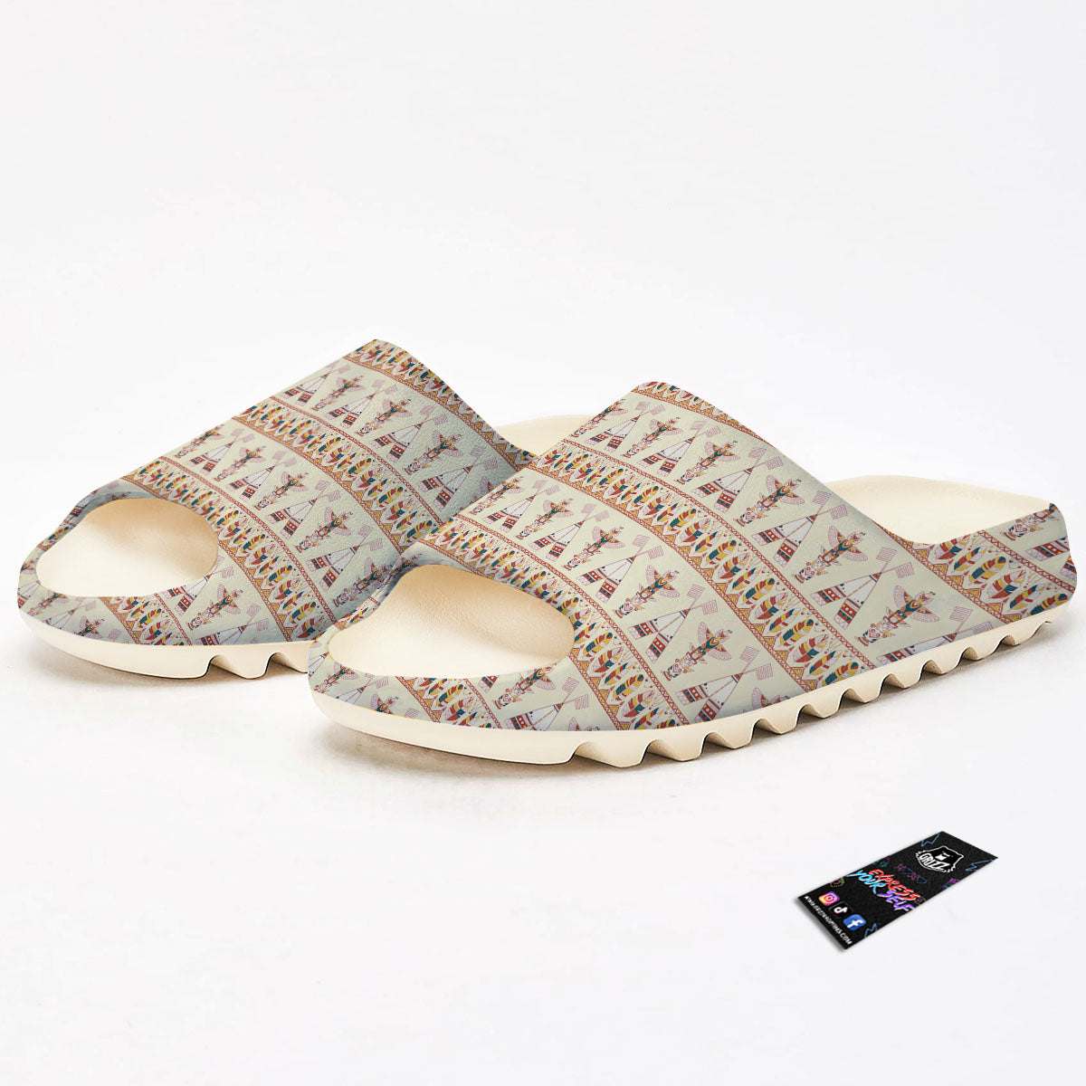 Eagle Totem Native American Print Sandals-grizzshop