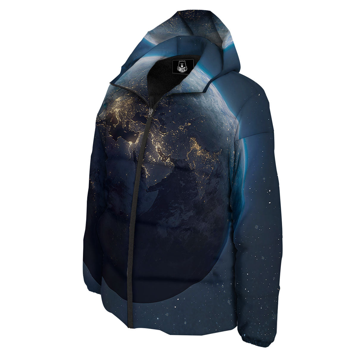 Earth And Space Print Down Jacket-grizzshop