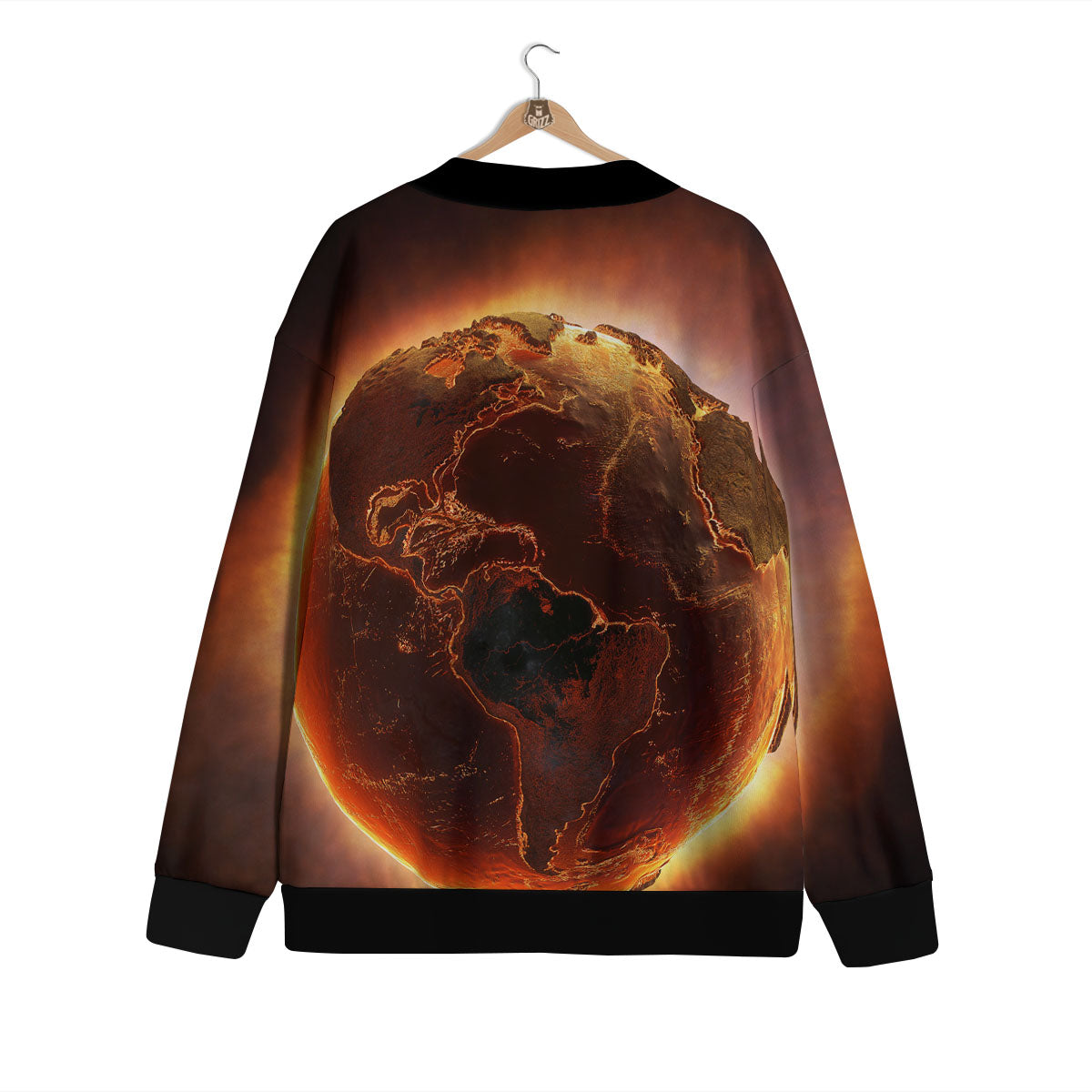 Earth Burning Print Cardigan-grizzshop