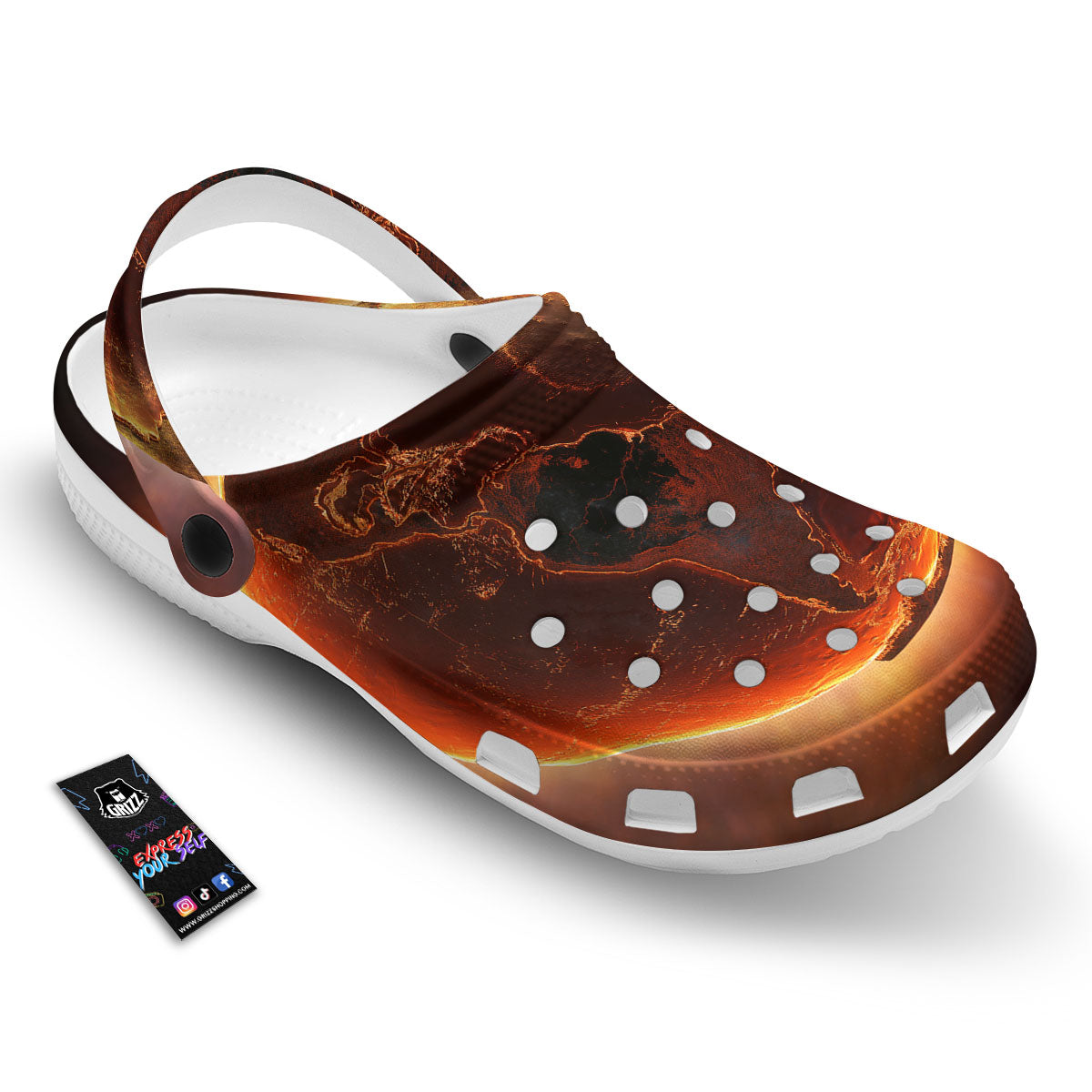 Earth Burning Print Clog-grizzshop