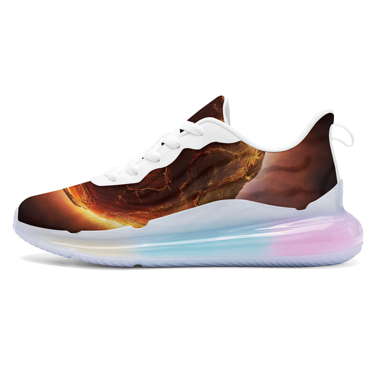 Earth Burning Print Running Sneakers-grizzshop