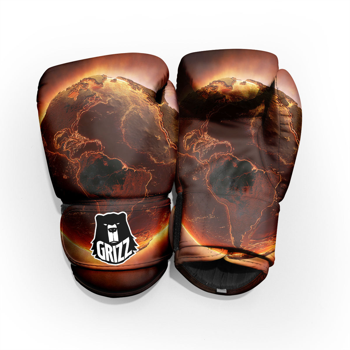 Earth Burning Print Pro Boxing Glove