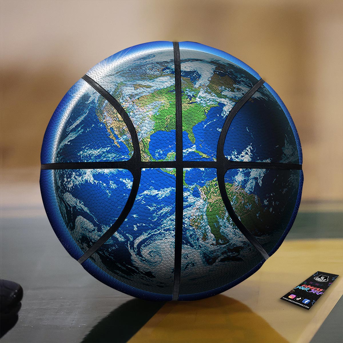 Earth Sunrise Print Basketball