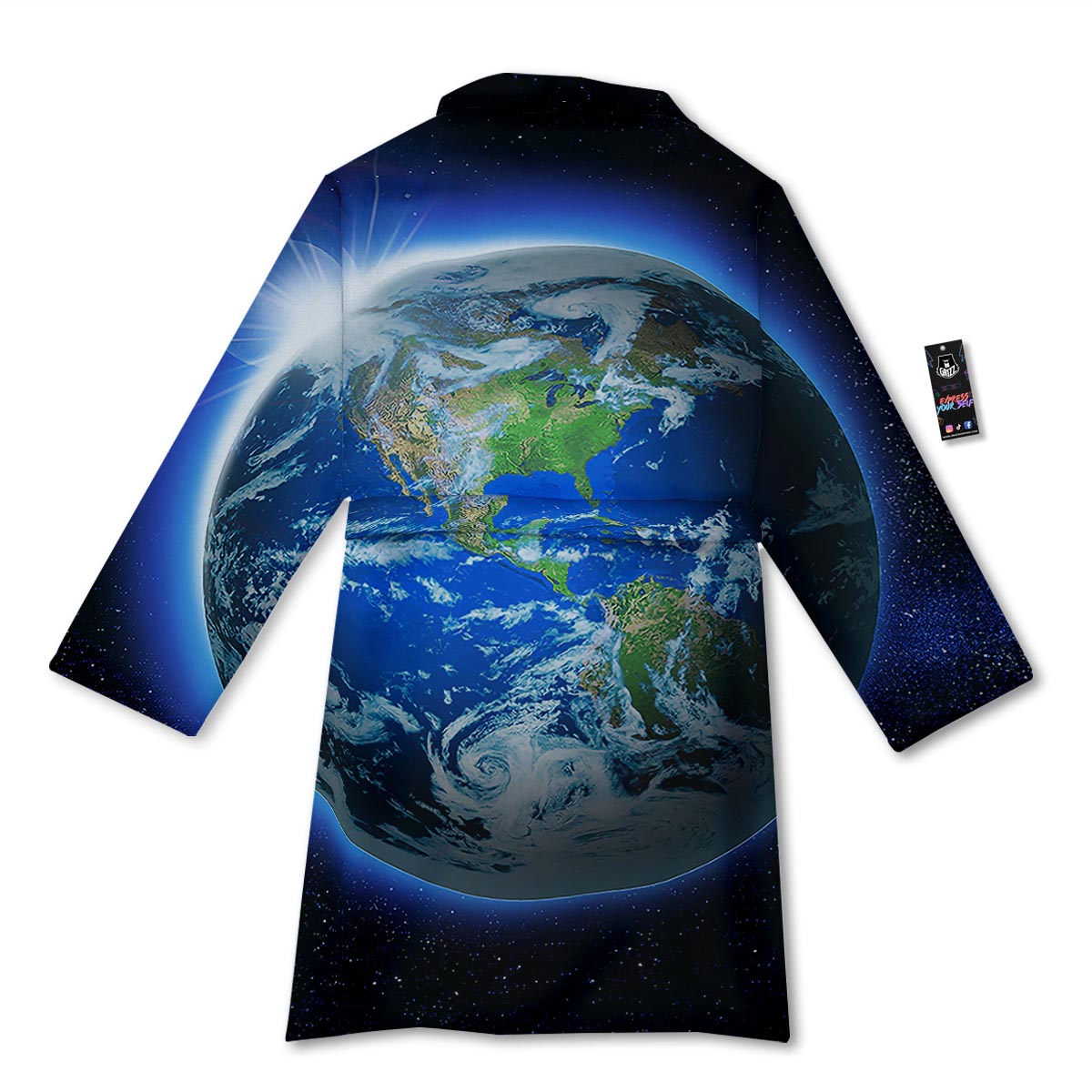 Earth Sunrise Print Bathrobe-grizzshop