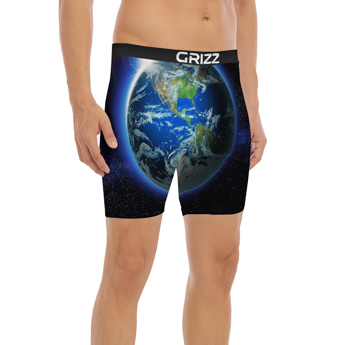 Earth Sunrise Print Boxer Briefs-grizzshop
