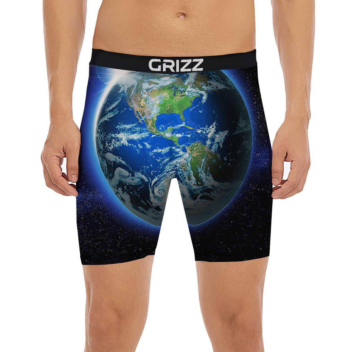 Earth Sunrise Print Boxer Briefs-grizzshop