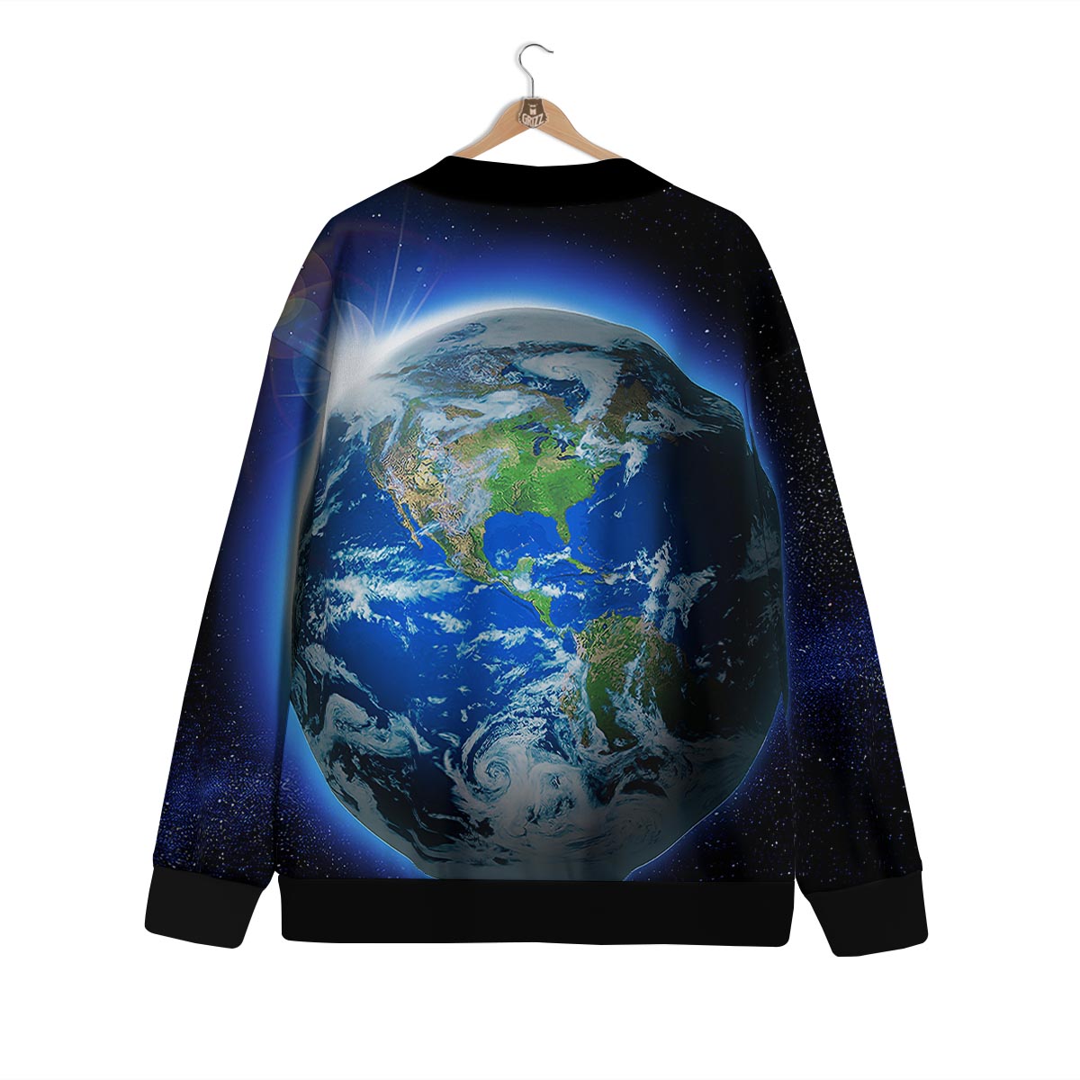 Earth Sunrise Print Cardigan-grizzshop