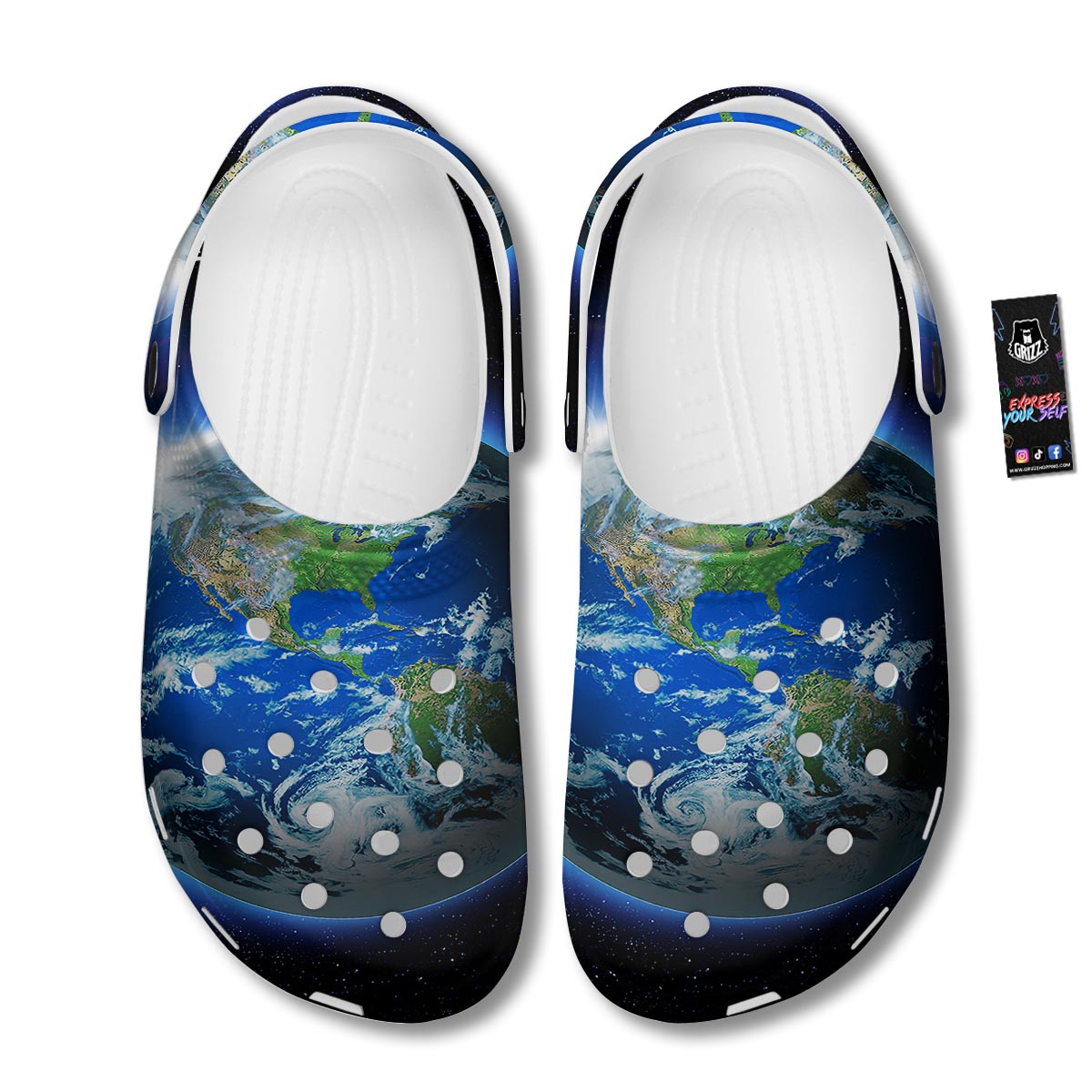 Earth Sunrise Print Clog-grizzshop
