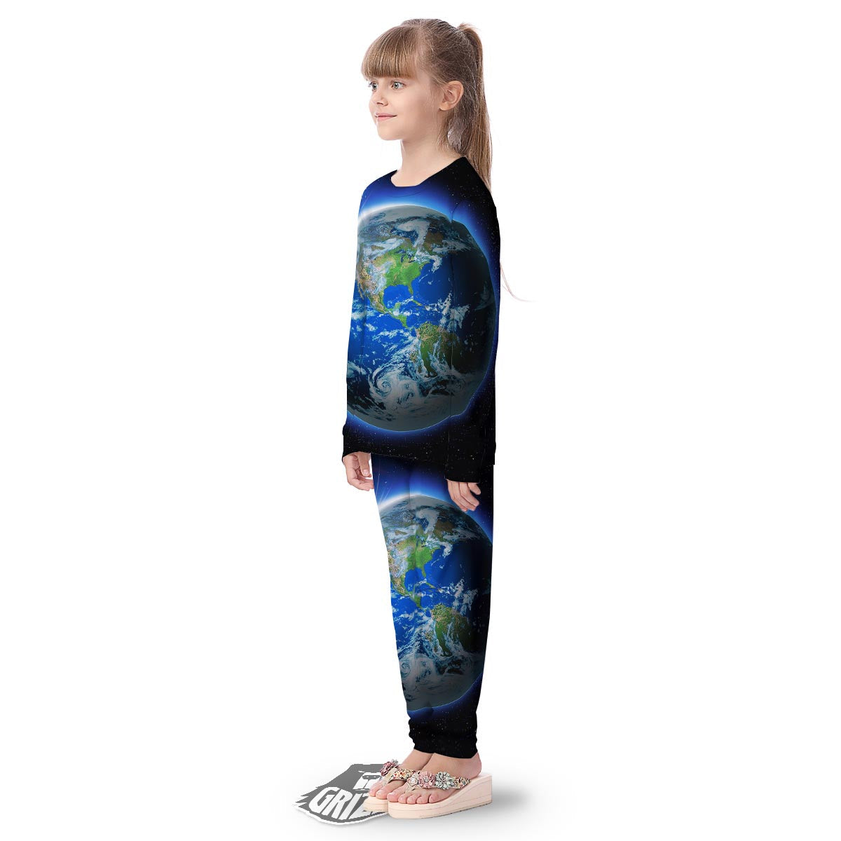Earth Sunrise Print Kid's Pajamas-grizzshop