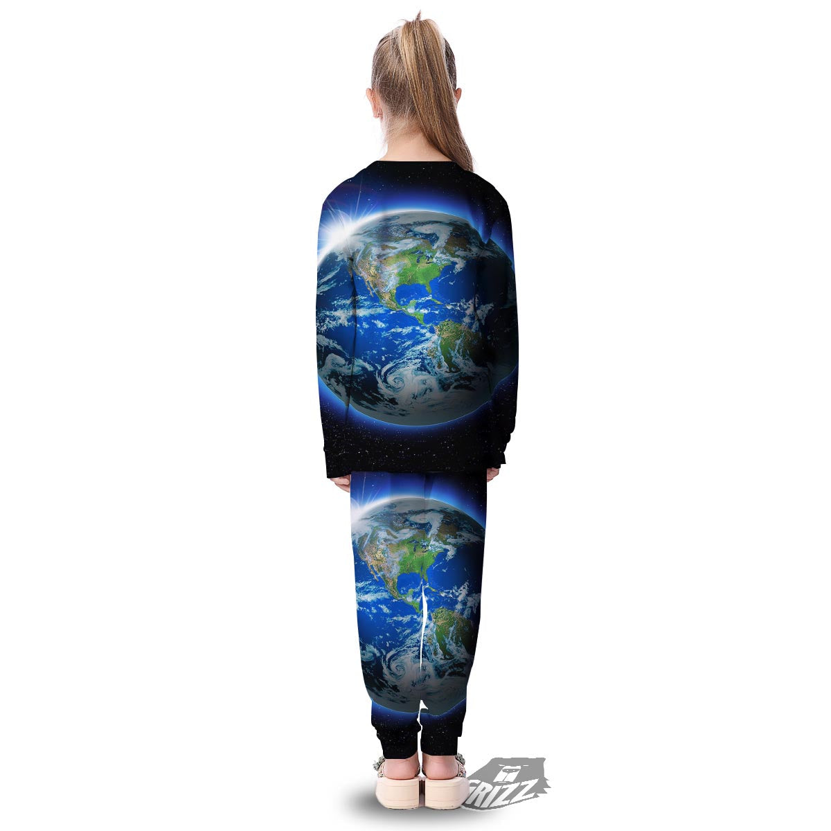 Earth Sunrise Print Kid's Pajamas-grizzshop