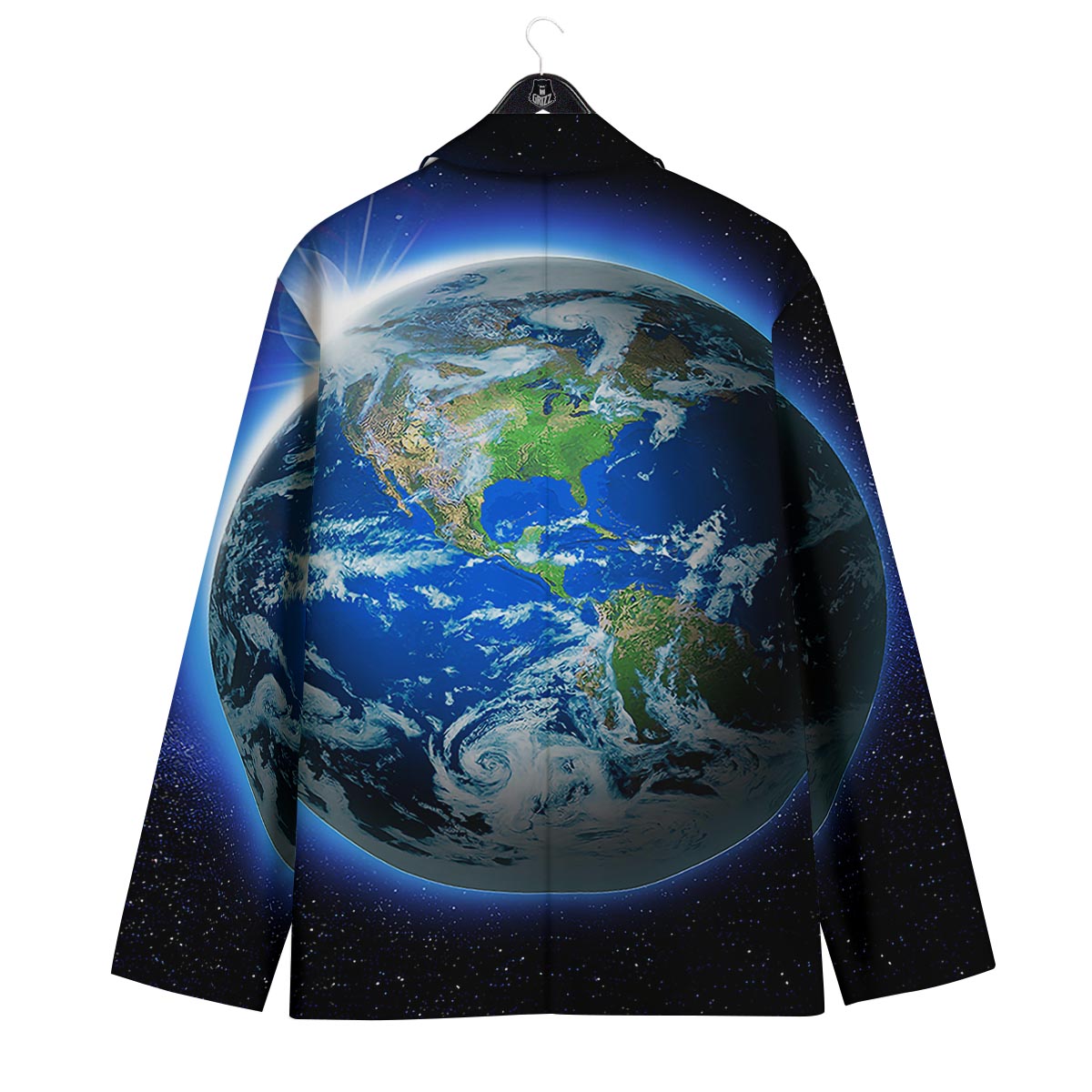 Earth Sunrise Print Men's Sport Coat-grizzshop