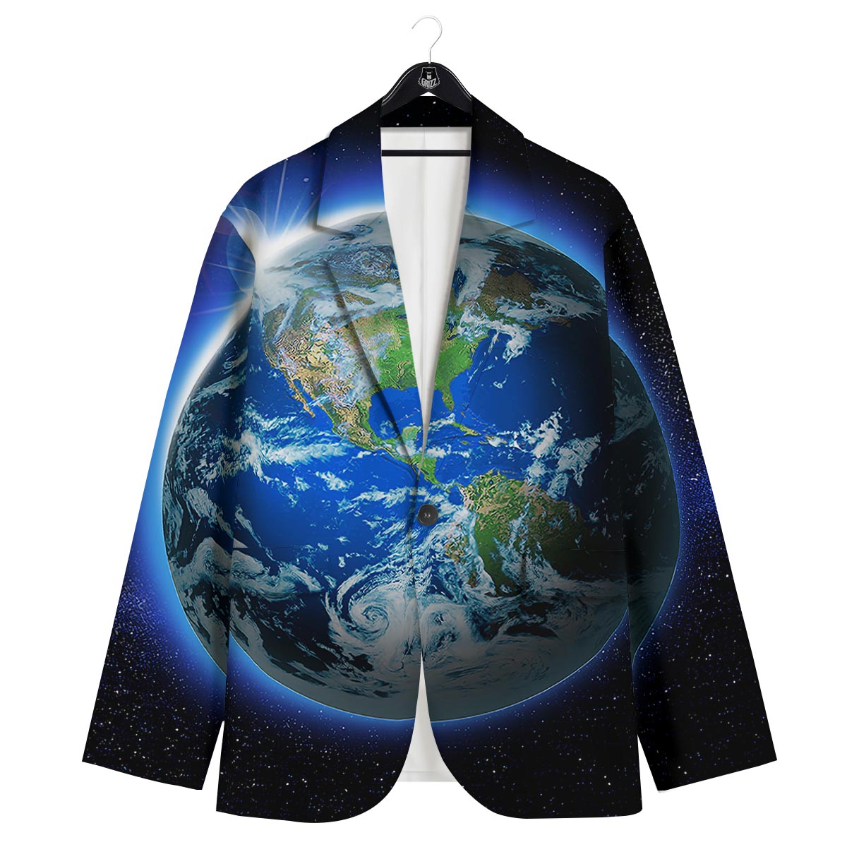 Earth Sunrise Print Men's Sport Coat-grizzshop