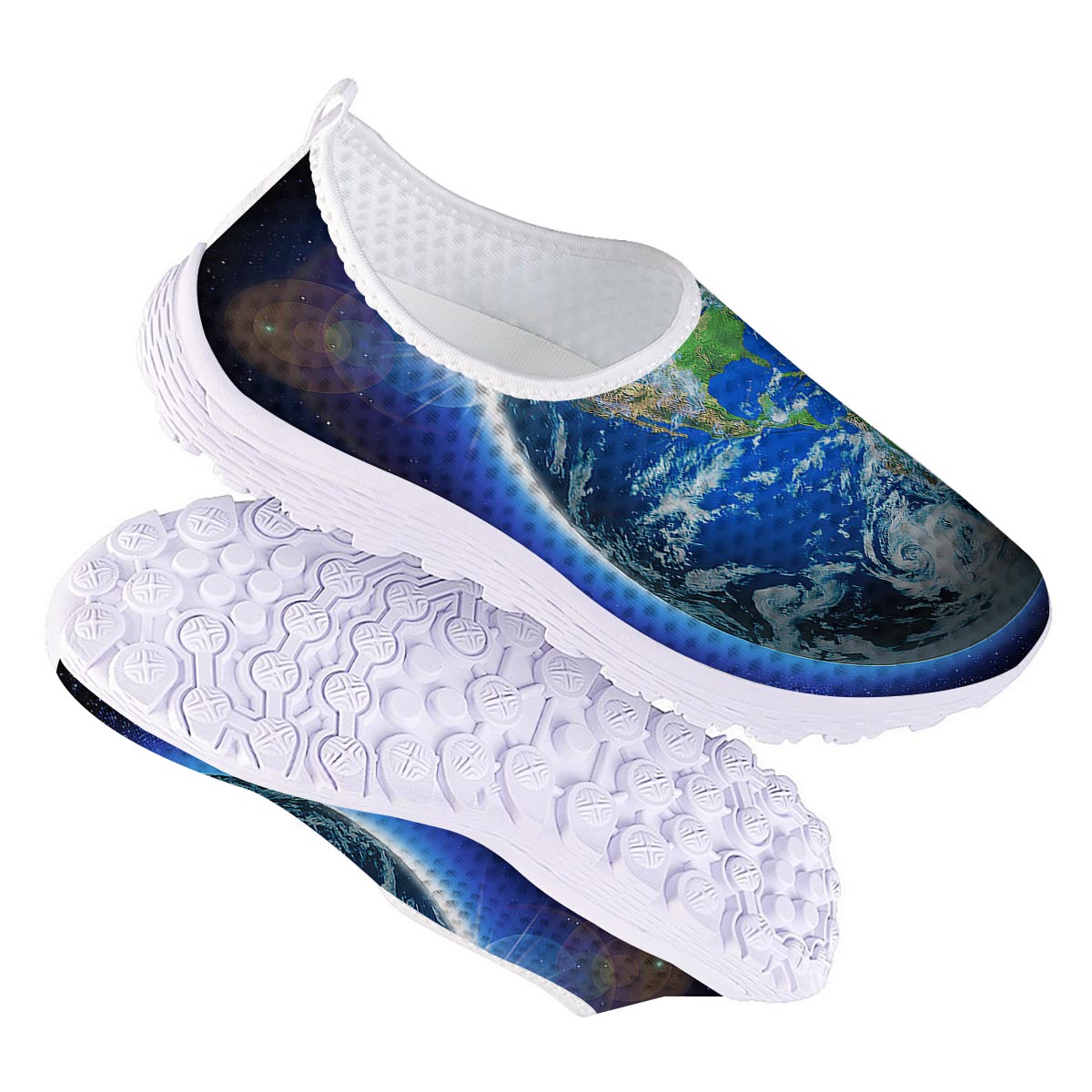 Earth Sunrise Print Nurse Shoes-grizzshop