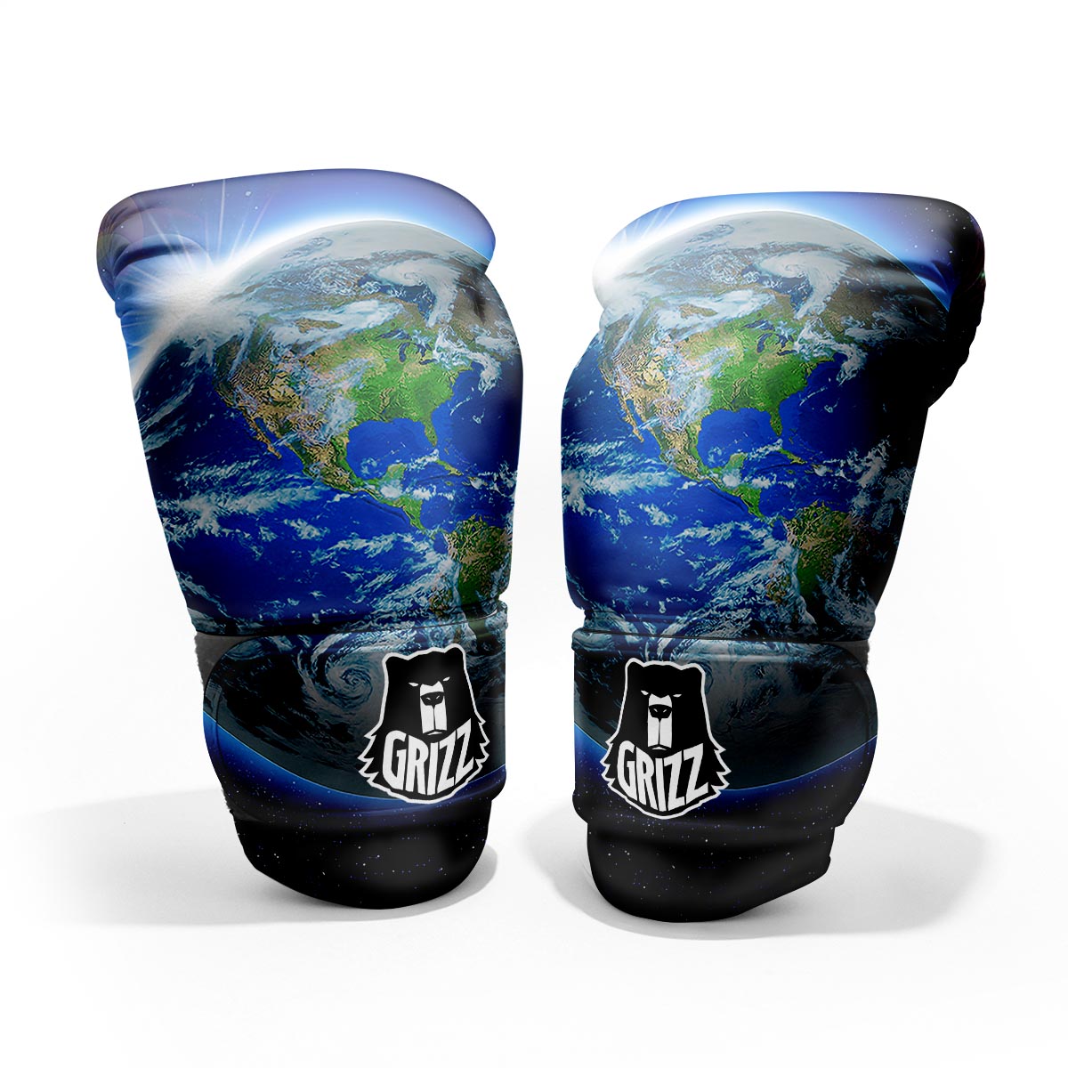Earth Sunrise Print Pro Boxing Glove