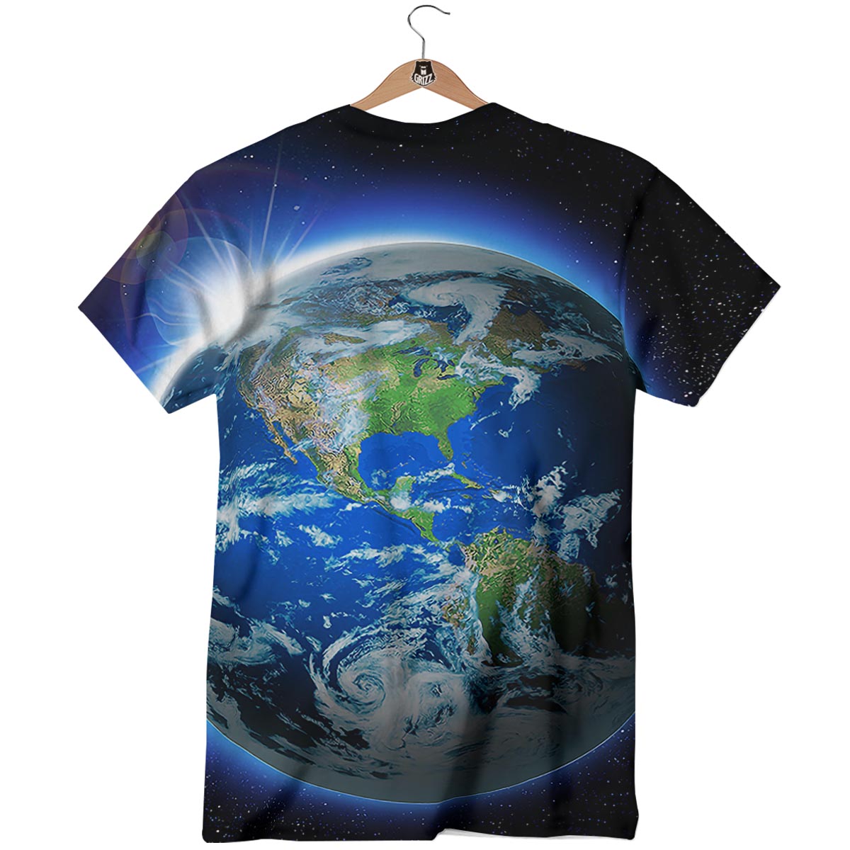 Earth Sunrise Print T-Shirt-grizzshop