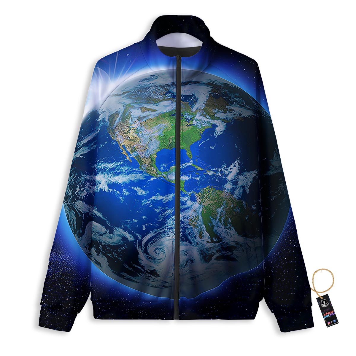 Earth Sunrise Print Track Jacket-grizzshop