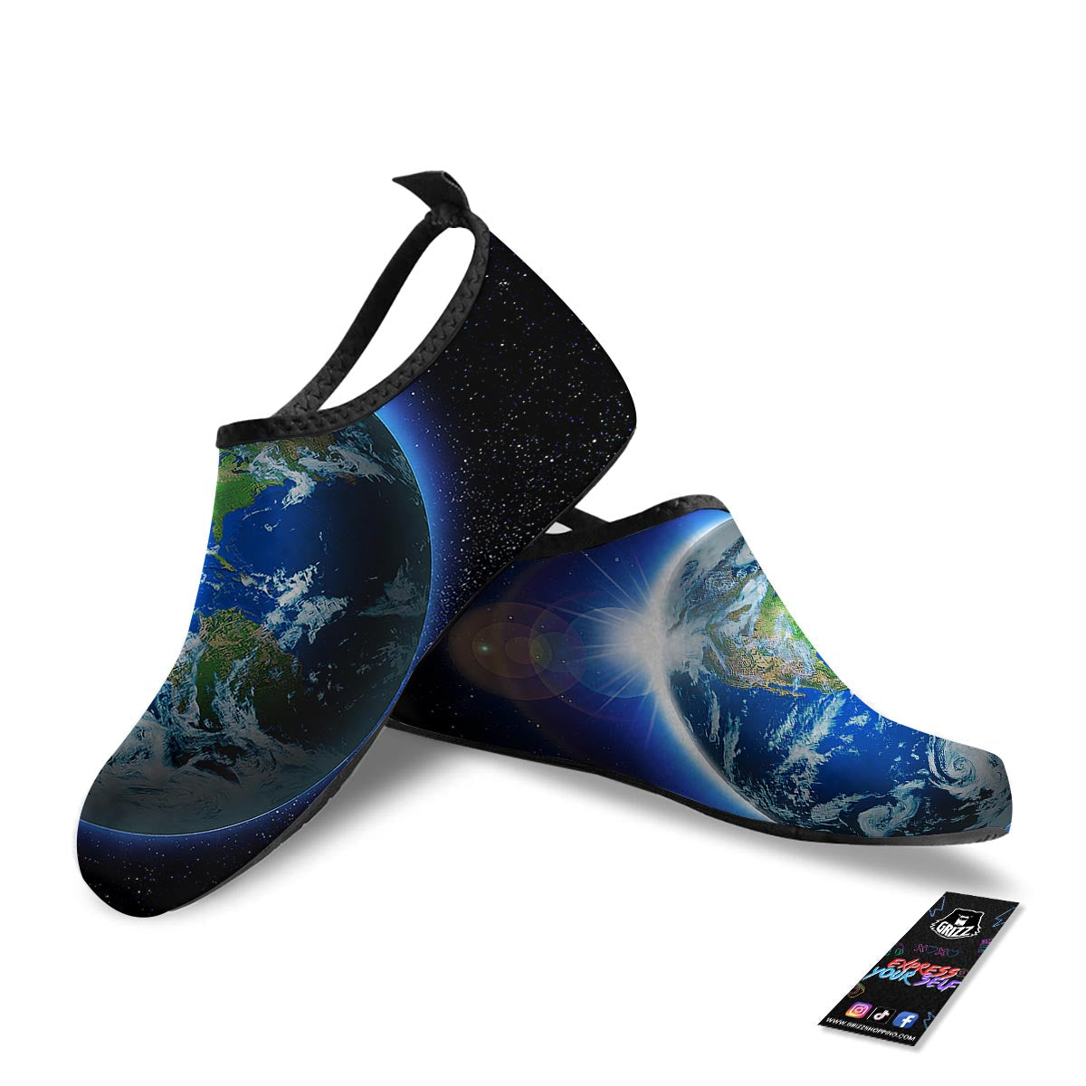 Earth Sunrise Print Water Shoes-grizzshop