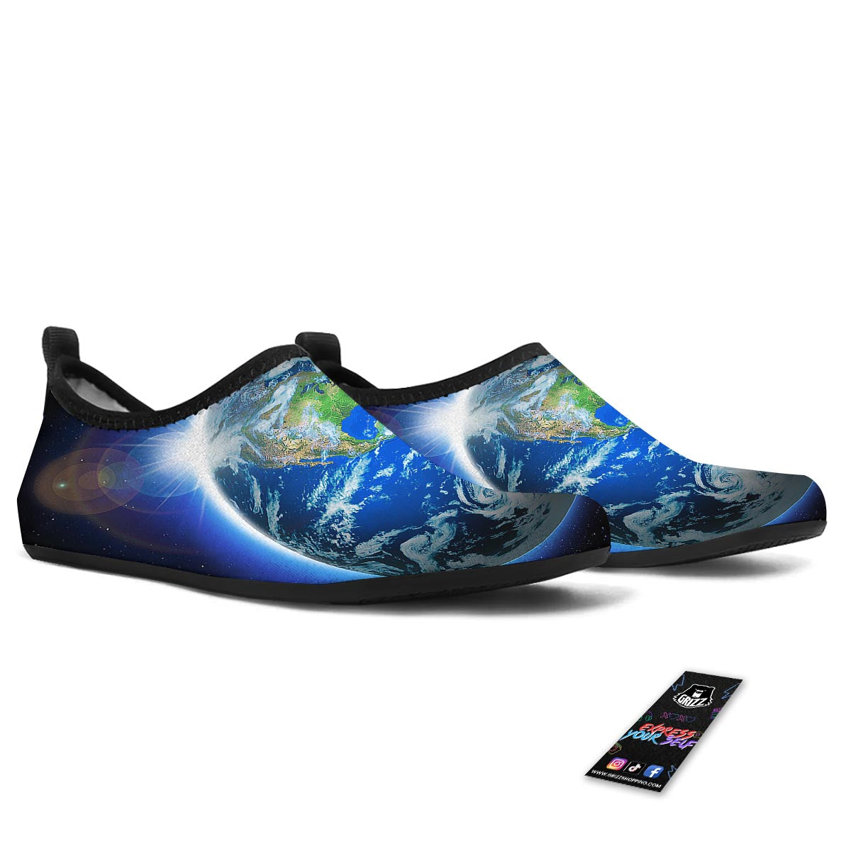 Earth Sunrise Print Water Shoes-grizzshop