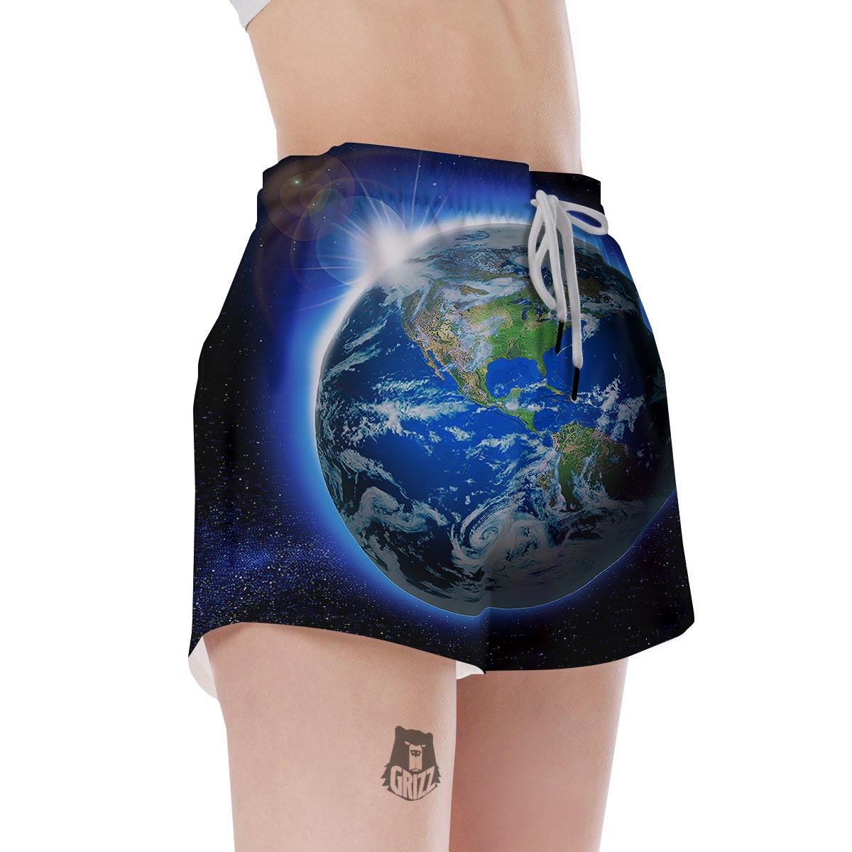 Earth Sunrise Print Women's Shorts-grizzshop