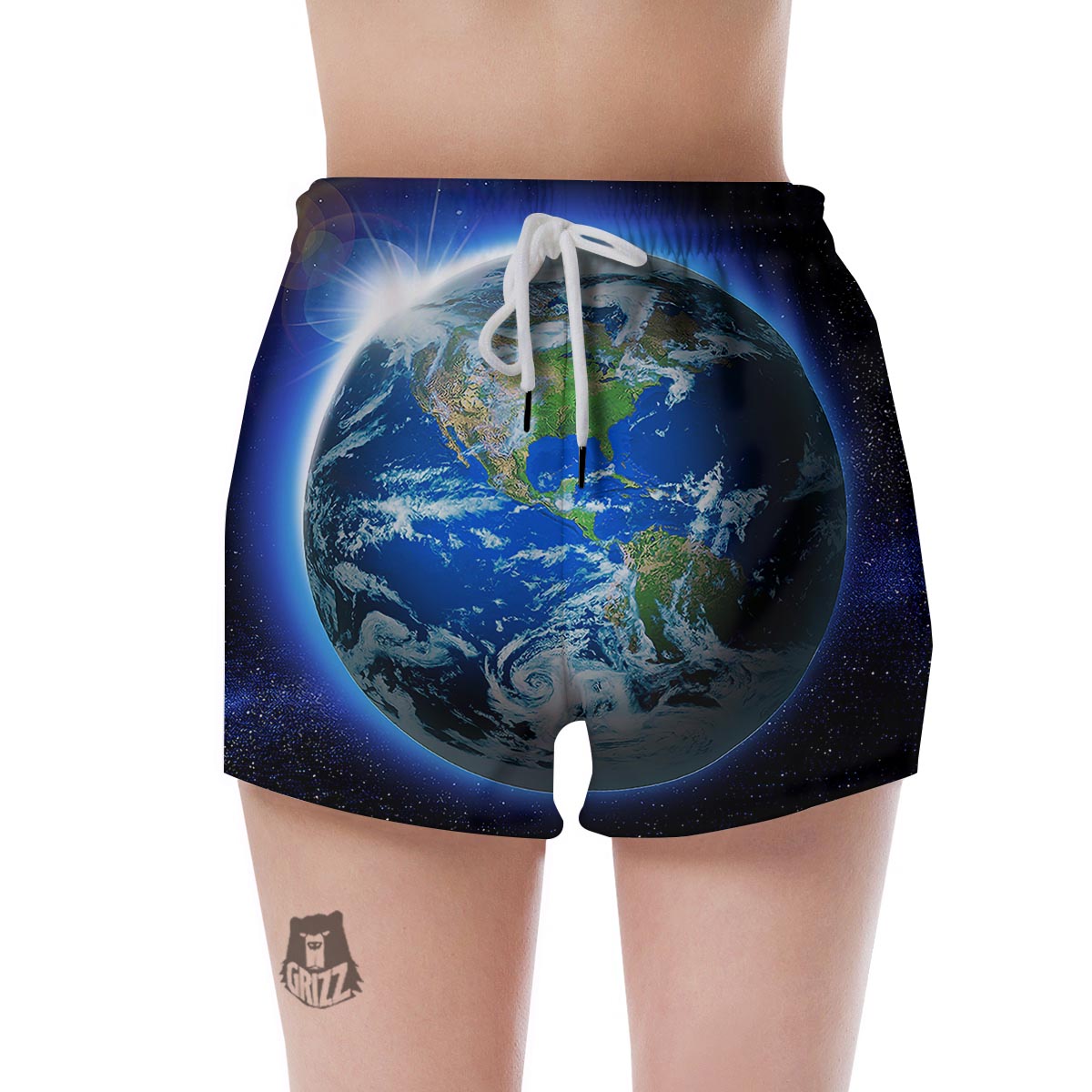 Earth Sunrise Print Women's Shorts-grizzshop