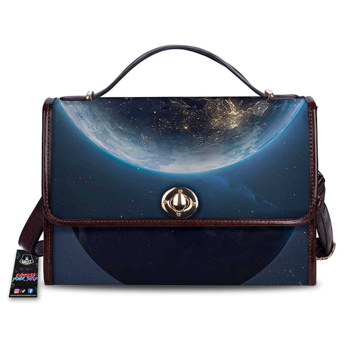 Earth And Space Print Women's Satchel Bag