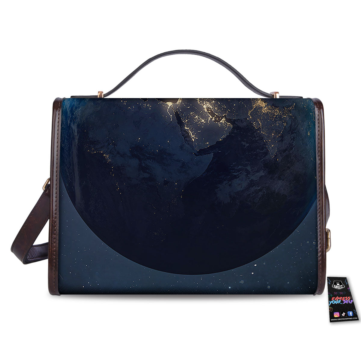 Earth And Space Print Women's Satchel Bag
