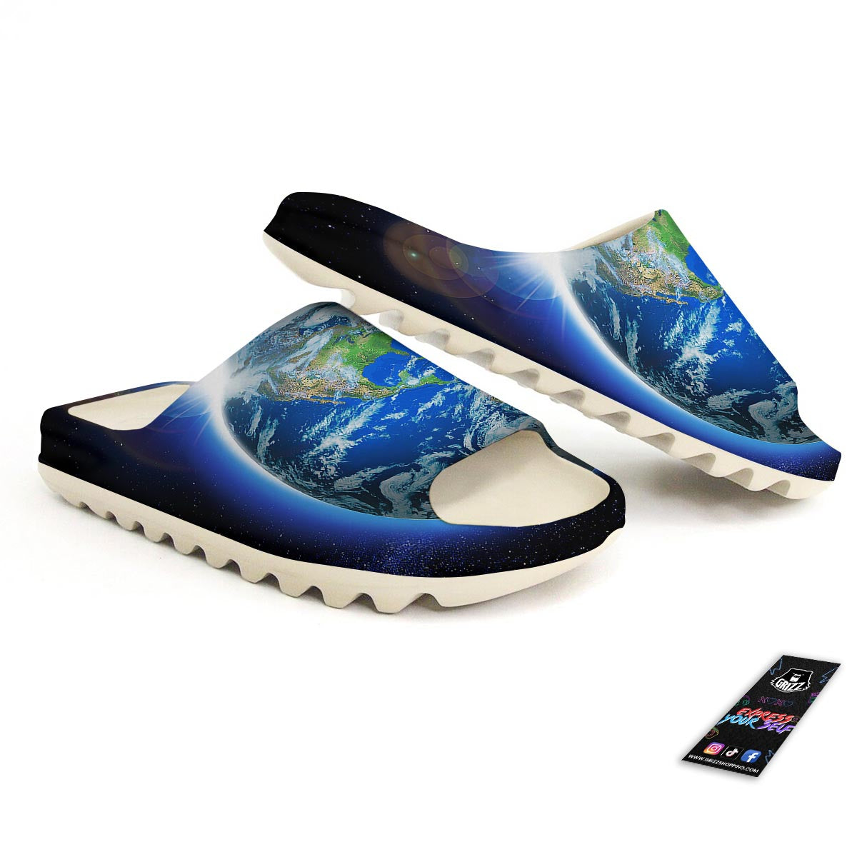 Earth Sunrise Print Sandals-grizzshop