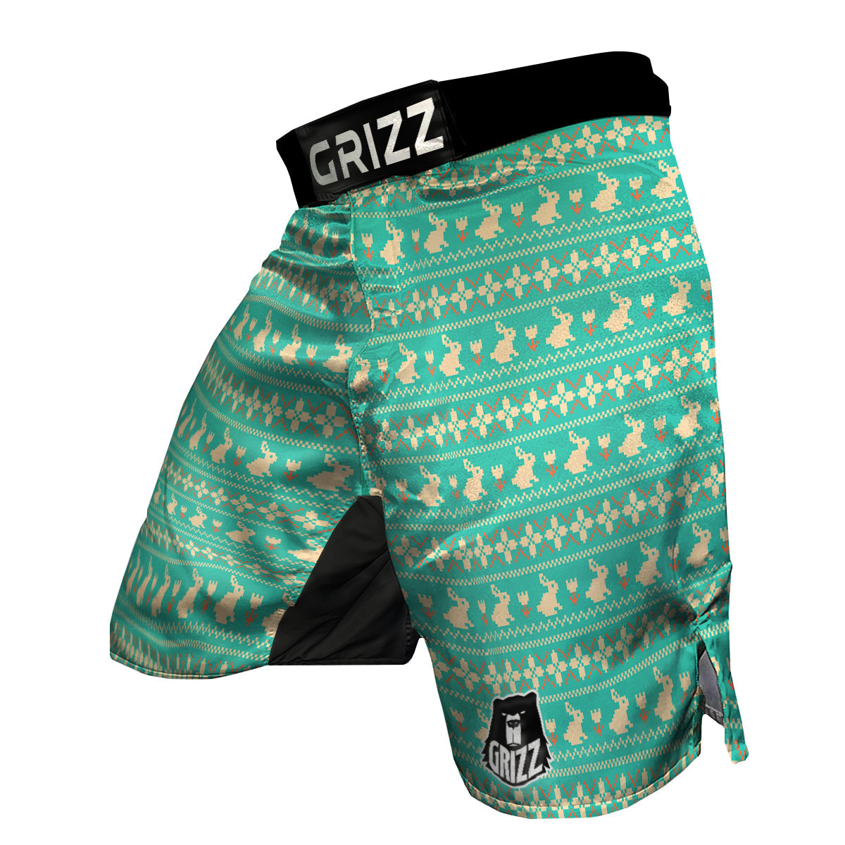 Easter 8-Bit Print Pattern MMA Shorts-grizzshop