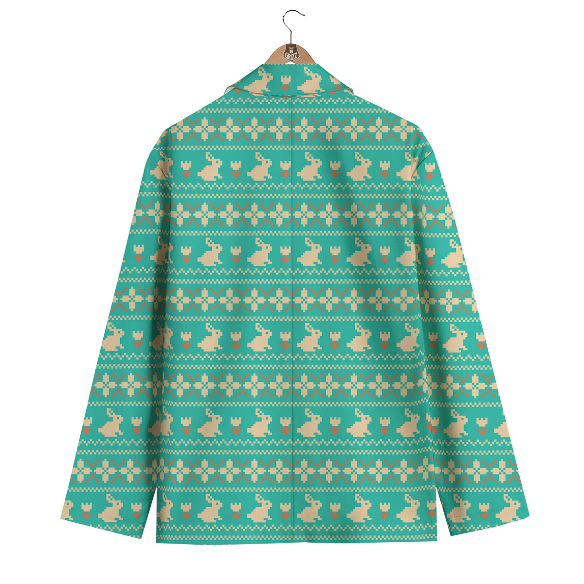 Easter 8-Bit Print Pattern Men's Blazer-grizzshop