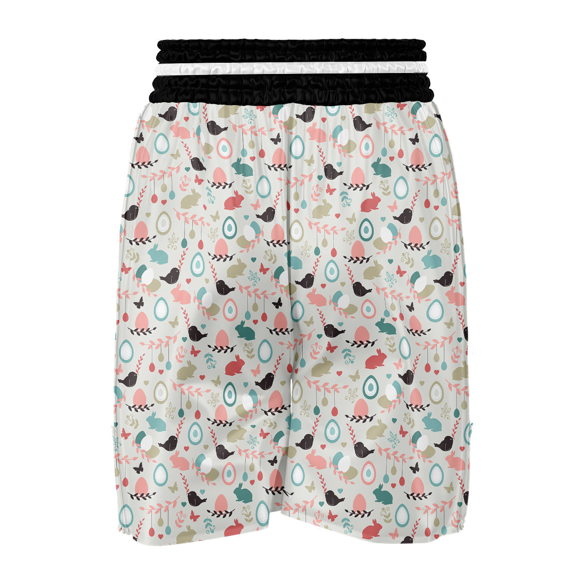 Easter Beige Print Pattern Boxing Shorts-grizzshop