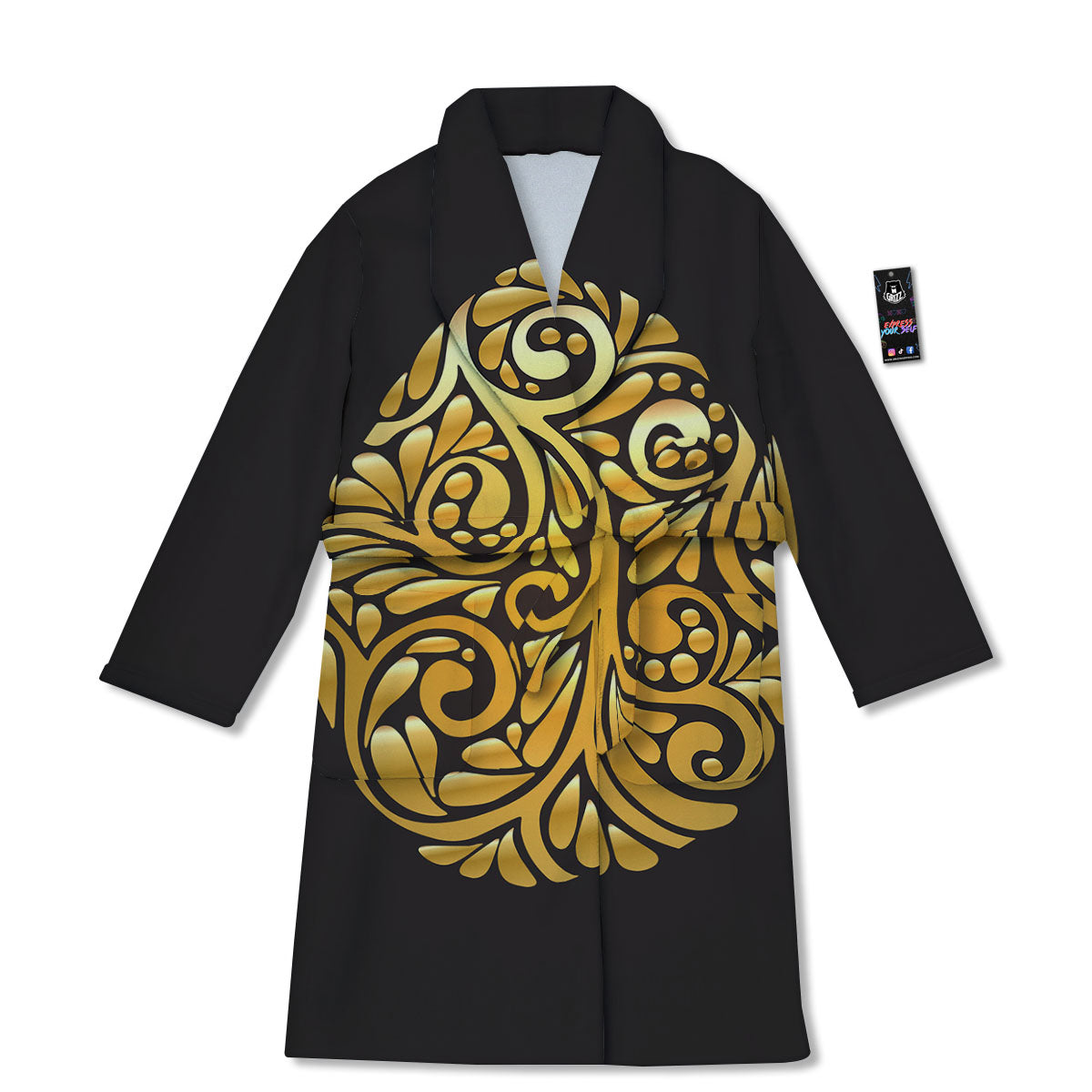 Easter Egg Gold Print Bathrobe-grizzshop