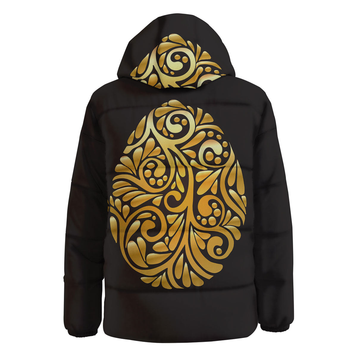 Easter Egg Gold Print Down Jacket-grizzshop