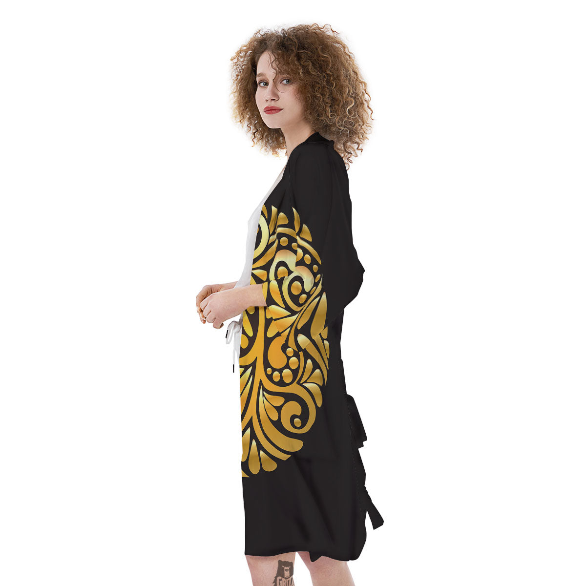 Easter Egg Gold Print Kimono-grizzshop