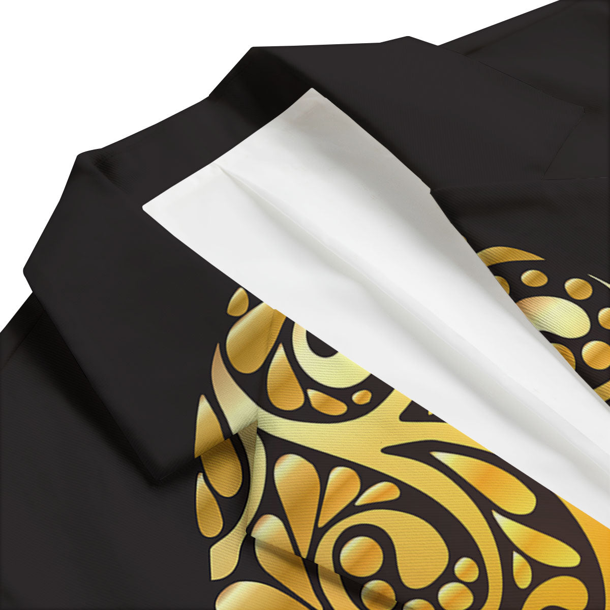 Easter Egg Gold Print Men's Blazer-grizzshop