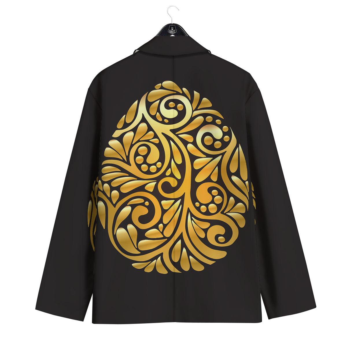 Easter Egg Gold Print Men's Sport Coat-grizzshop
