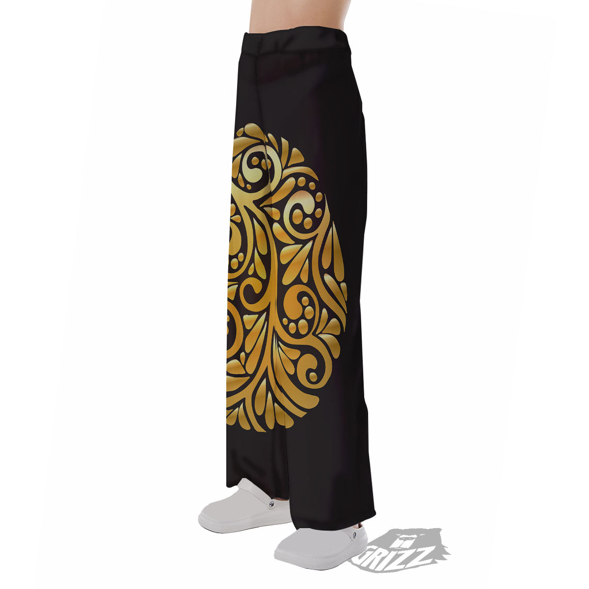 Easter Egg Gold Print Pajama Pants-grizzshop