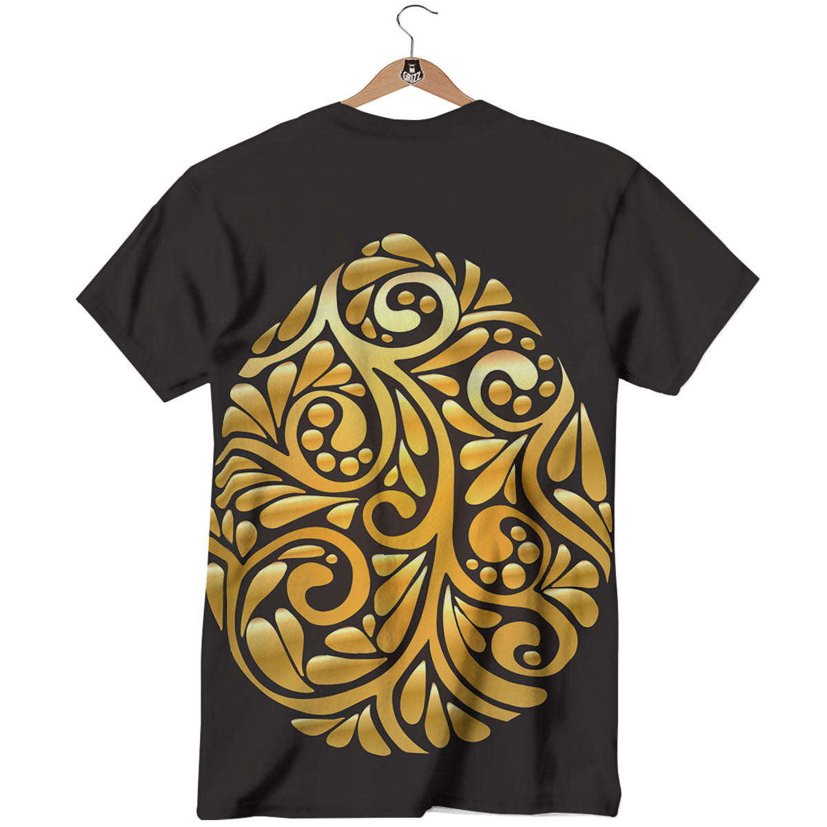 Easter Egg Gold Print T-Shirt-grizzshop