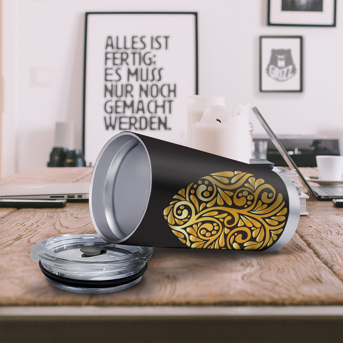 Easter Egg Gold Print Tumbler-grizzshop