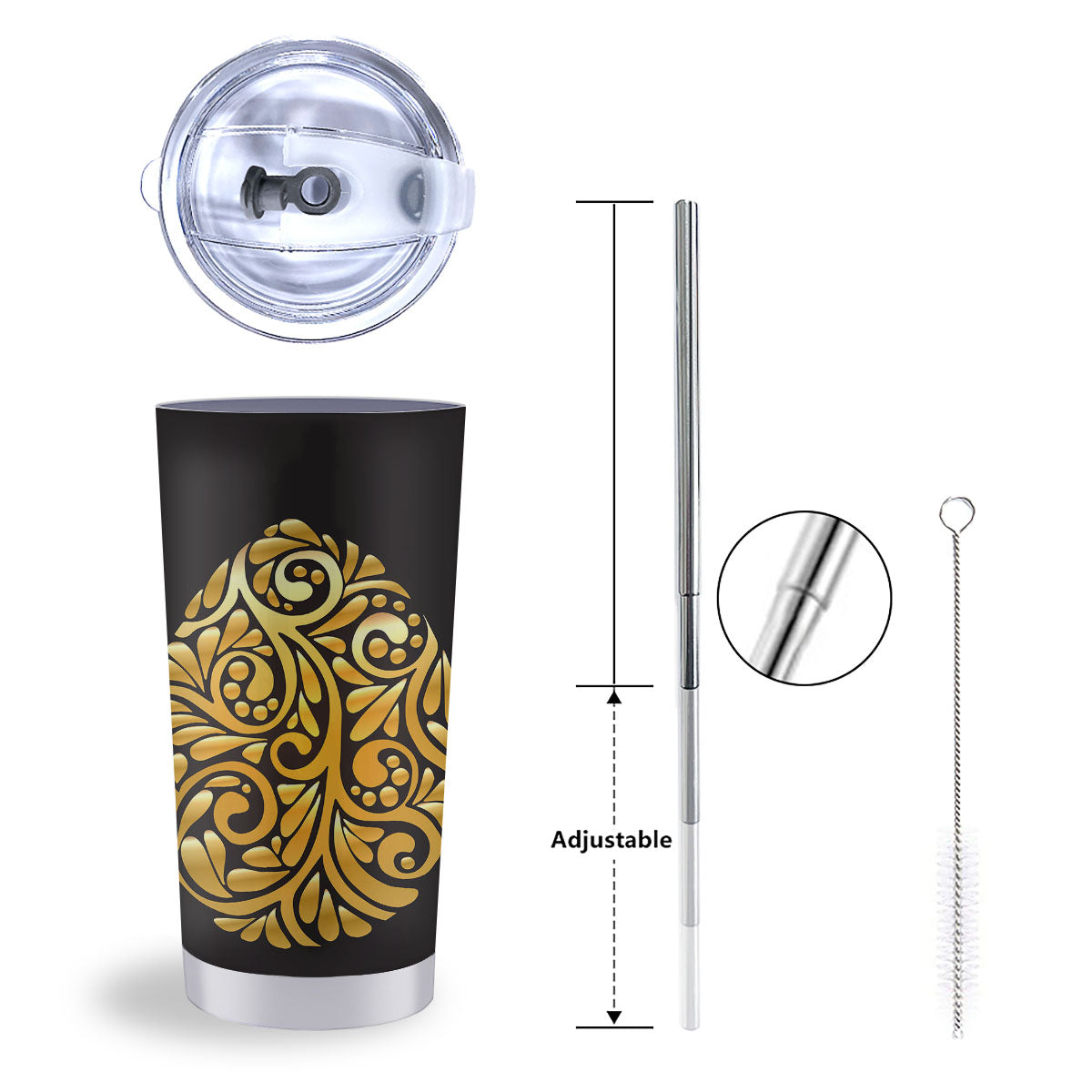 Easter Egg Gold Print Tumbler-grizzshop