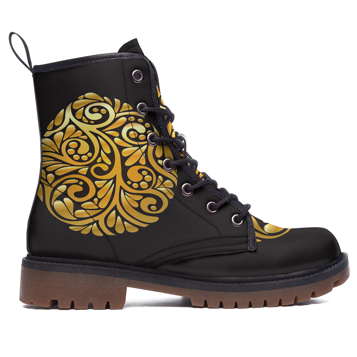 Easter Egg Gold Print Work Boots-grizzshop