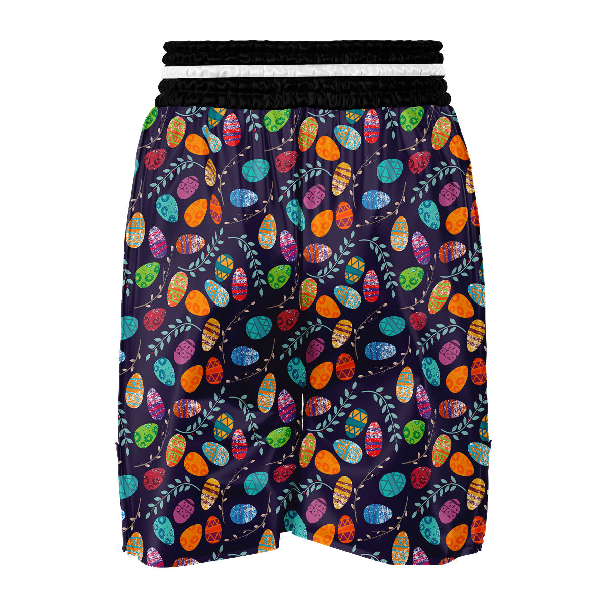 Easter Egg Vintagecolor Print Pattern Boxing Shorts-grizzshop