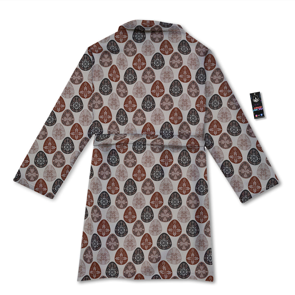 Easter Eggs Bohemian Print Pattern Bathrobe-grizzshop